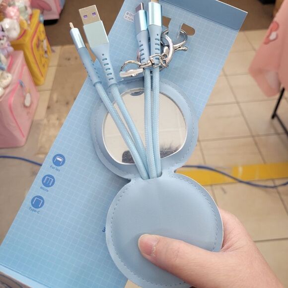 Brand New Sanrio Cinnamonroll 3 in 1 Charging Cable With Mirror - Picture 6 of 12